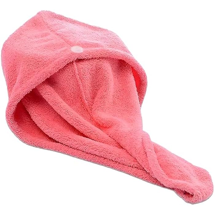 Hair Towel Wrap - Quick Drying Microfiber Towel for Women with Elastic Loop for Tie, Super Absorbent Head Wrap for Ladies, Perfect for Hair Turban Use (Multicolor) (1PCS) - Image 1